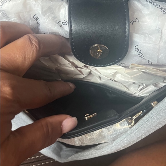 Calvin Klein Black Pebbled Leather Crossbody - Picture 5 of 6